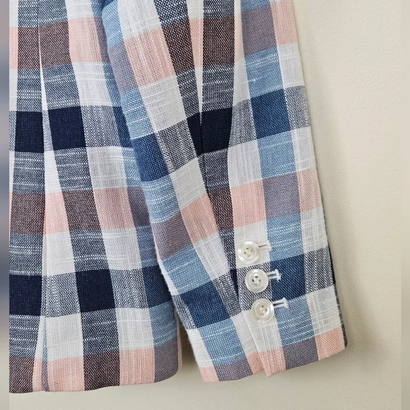 NWT Talbots Vivid Plaid Blazer Jacket Preppy Womens Size Petite 2P - Picture 7 of 13